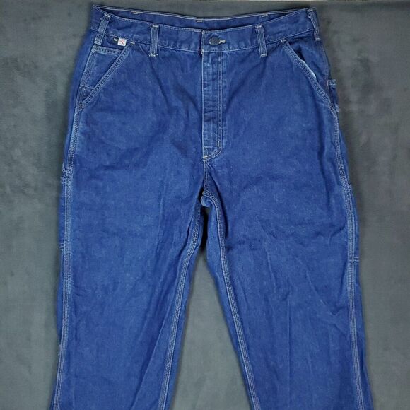 Carhartt FR Jeans Mens 36x36 Blue Denim Flame Resistant Workwear Pants CAT 2 - Picture 7 of 15